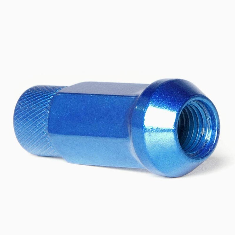 Circuit Performance Forged Steel Extended Open End Hex Lug Nut for Aftermarket Wheels: 12x1.5 Blue - 20 Piece Set + Tool - Image 4